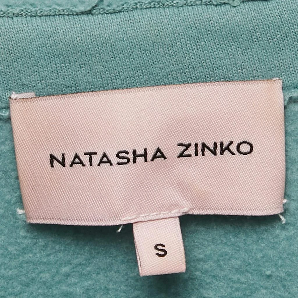 Natasha Zinko Natasha Zinko Blue Cotton Blend Knit Button Front Jacket S 4