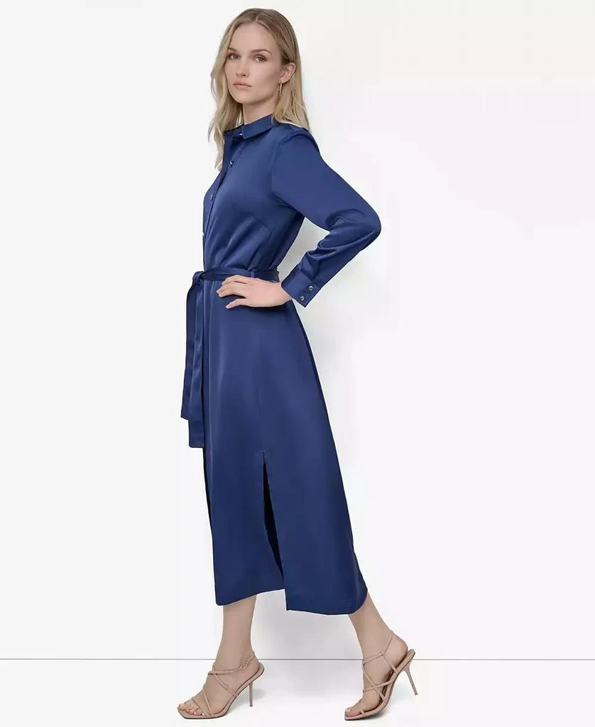 DKNY Women's Collared Long-Sleeve Shirtdress 3