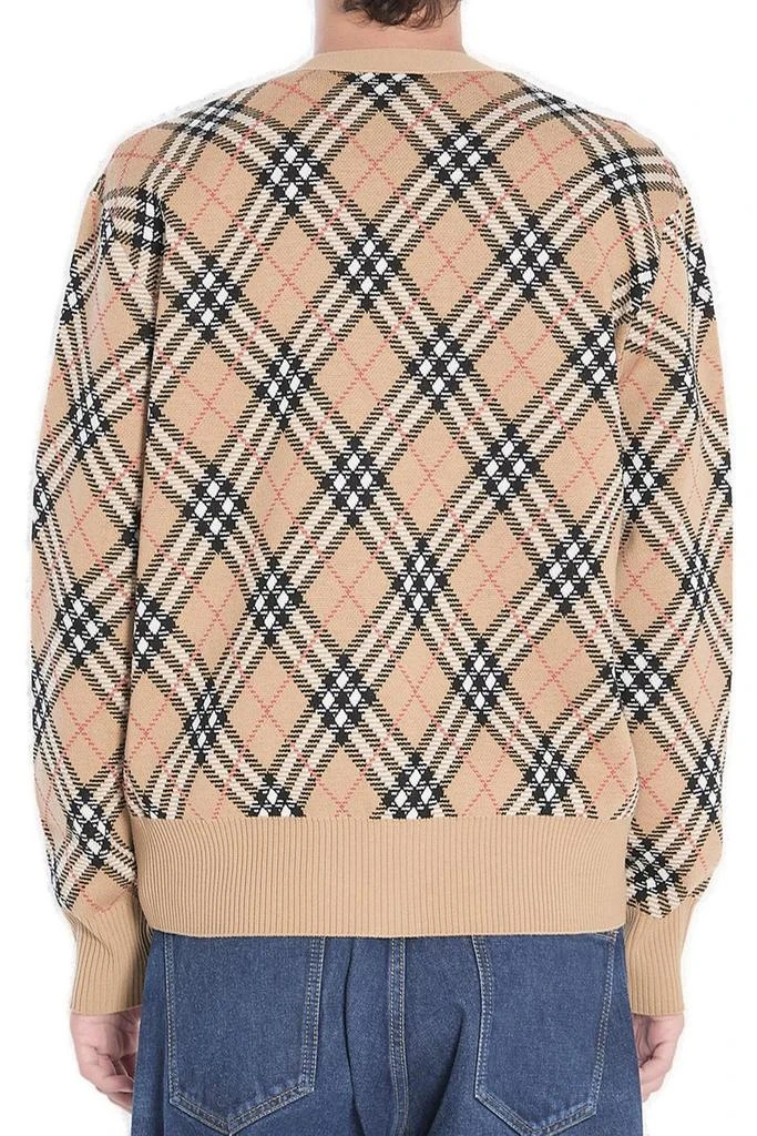 Burberry Burberry Checked V-Neck Buttoned Cardigan 2