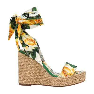 Dolce & Gabbana Printed charmeuse wedge 1
