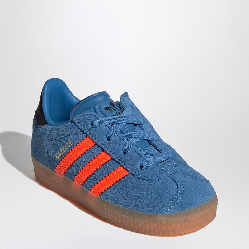 Adidas Gazelle Focus Blue/Solar Orange Sneaker with elasticated laces