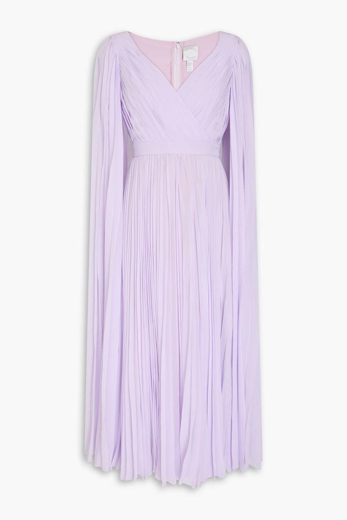 Huishan Zhang Beryl cape-effect pleated georgette midi dress