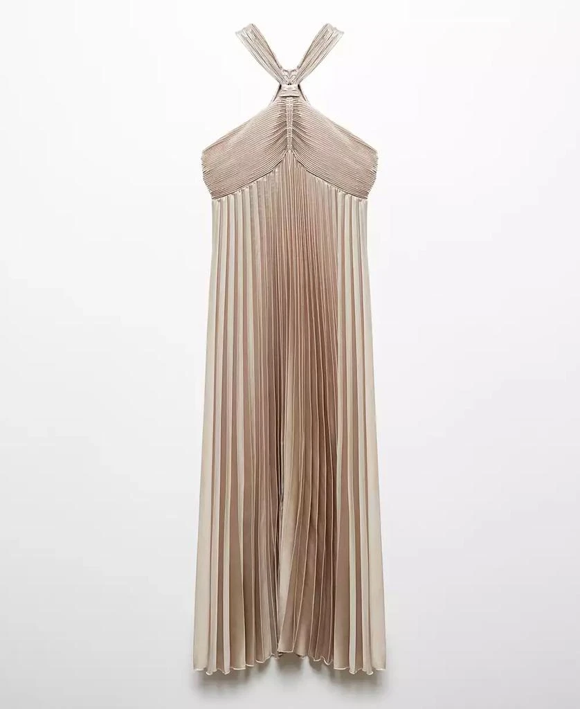 Mango Women's Pleated Halter Neck Dress 5