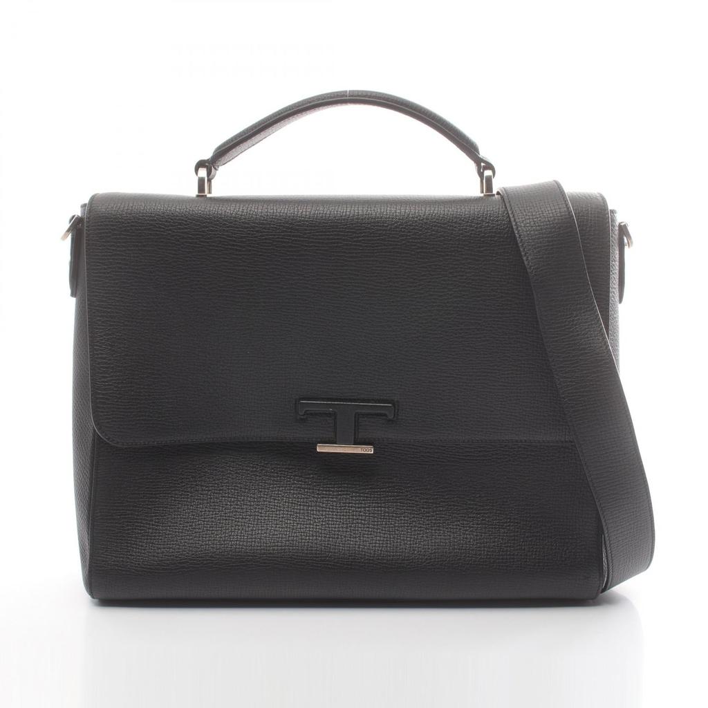 Tod's Tod's Leather T Timeless Briefcase Black