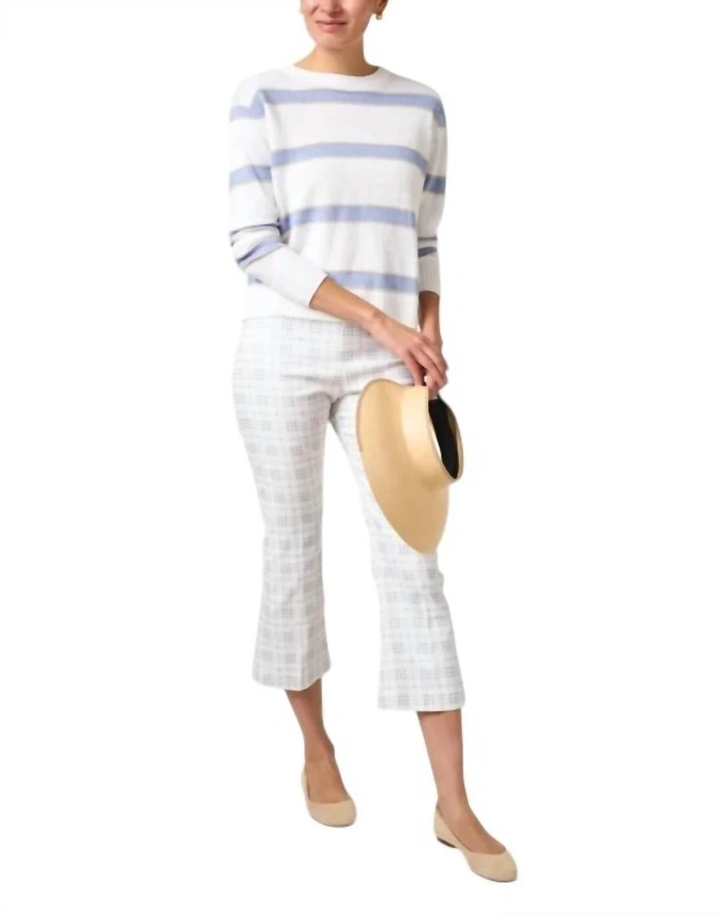 Avenue Montaigne Leo Plaid Pant In White Plaid 3