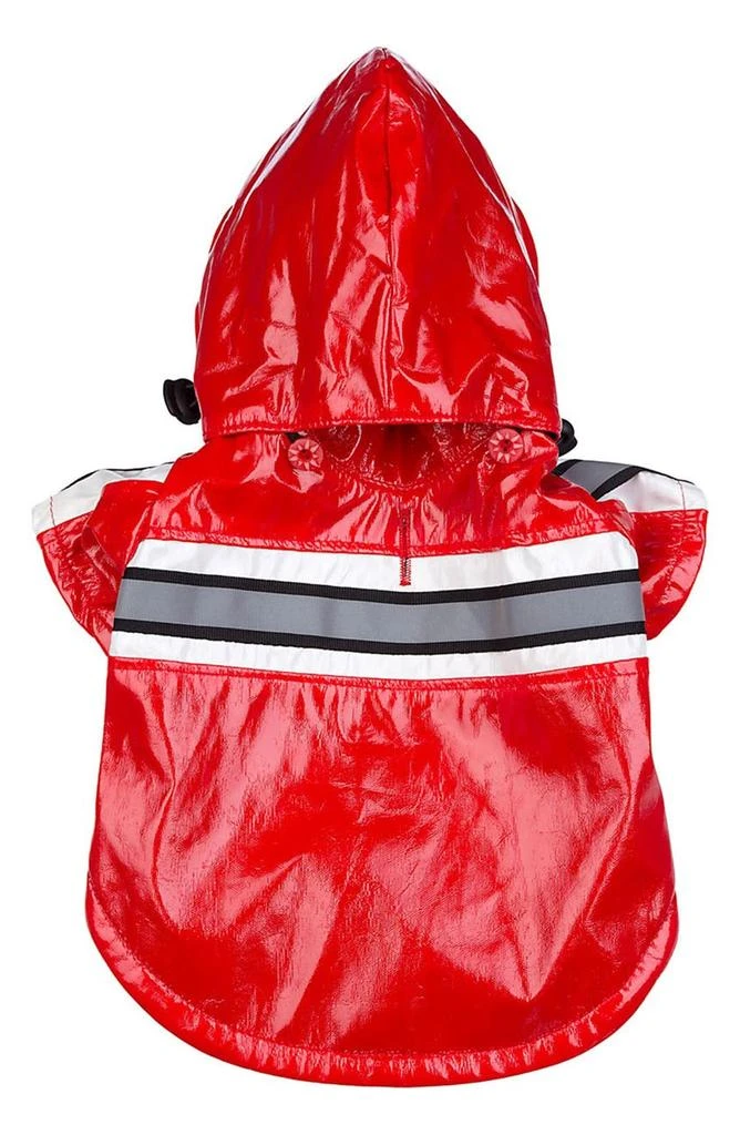 PET LIFE Reflecta-Glow Adjustable and Reflective Dog Raincoat - Small 1