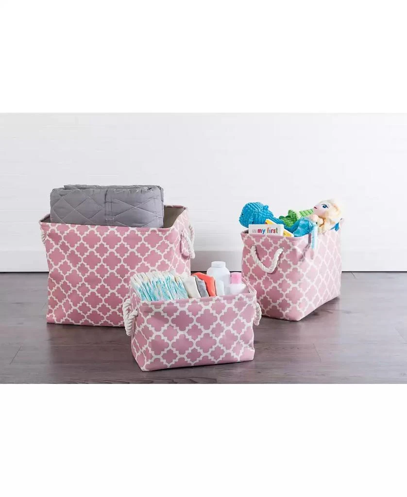 Design Imports Polyester Bin Lattice Rectangle Medium 5