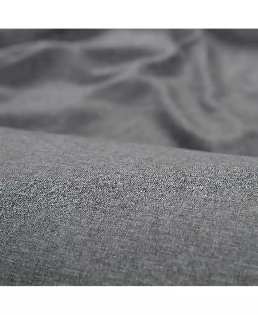 Chanasya Premium Faux Linen Bedding Duvet Cover 3-Piece Soft Luxury Set - Double Brushed Breathable Microfiber Comforter Cover - Breathable Washable Wrinkle and Stain Resistant - Charcoal Queen Size 4