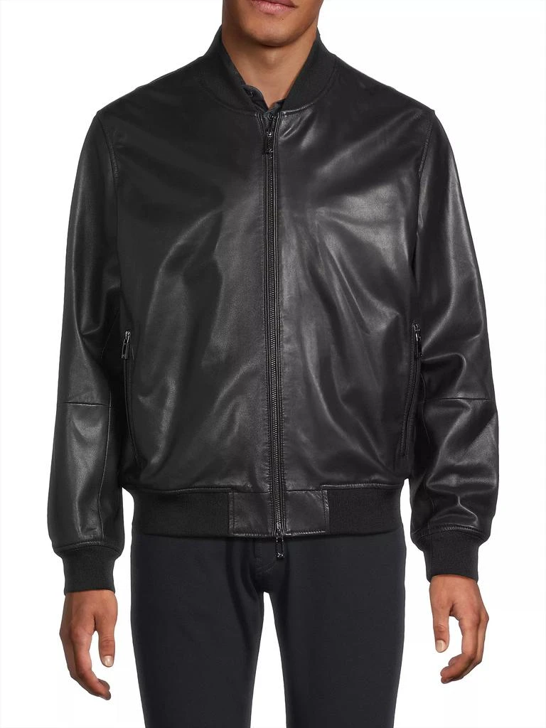 Emporio Armani Leather Bomber Jacket 3
