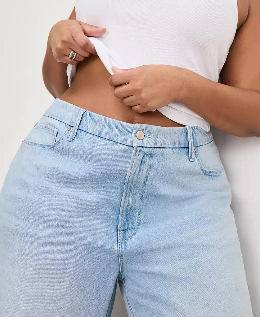 Good American Women
s Weightless Good Skate Cropped Wide-Leg Jeans, Regular 
Plus Size 9