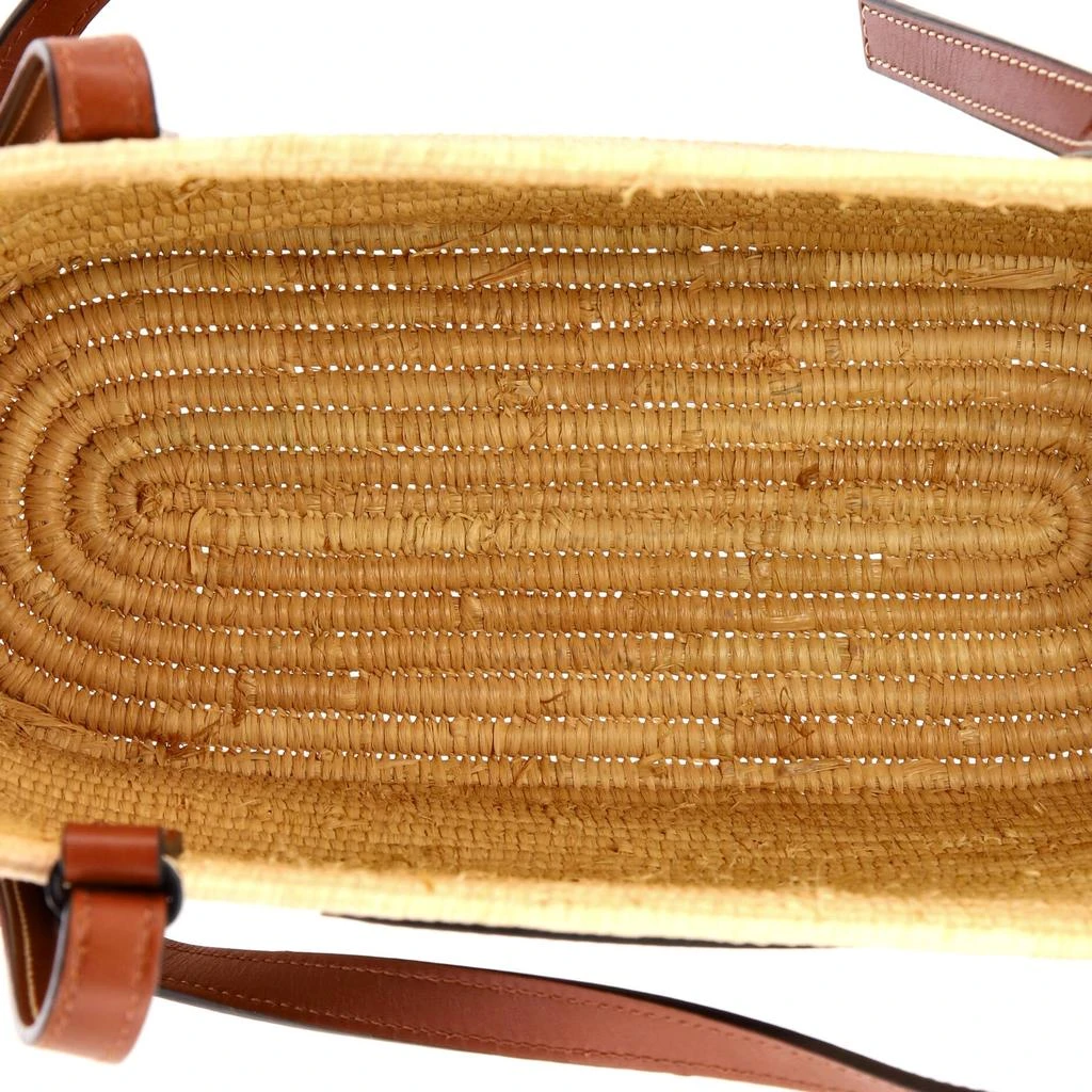 Loewe Square Basket Tote Woven Raffia Small 5