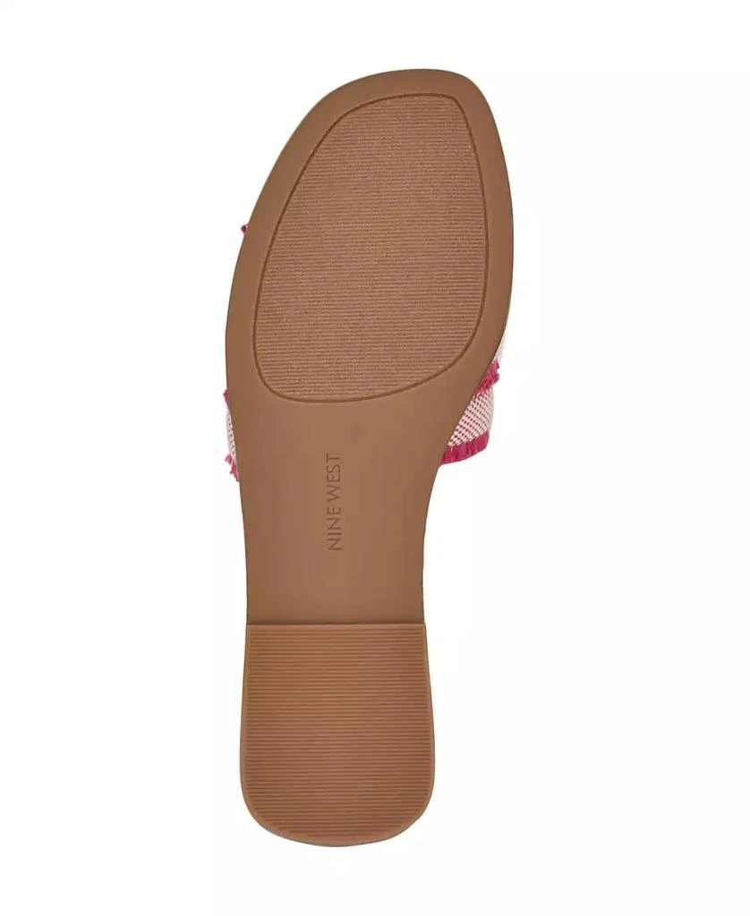 Nine West Women's Germanny Frayed Flat Slide Sandals 5