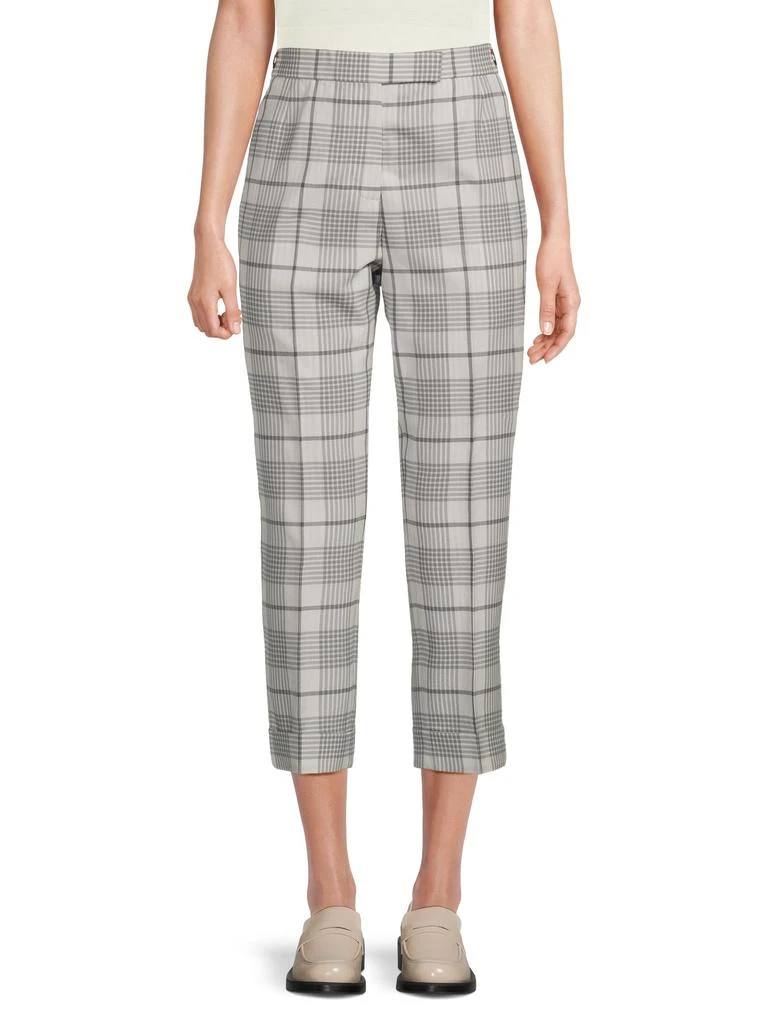 Thom Browne Hairline-Check Low-Rise Slim Pants 1
