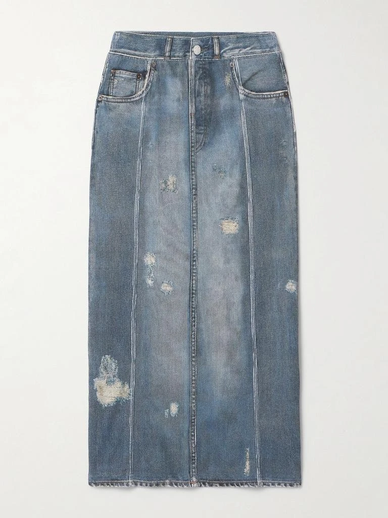 Acne Studios 印花纯棉平纹布中长半身裙 1