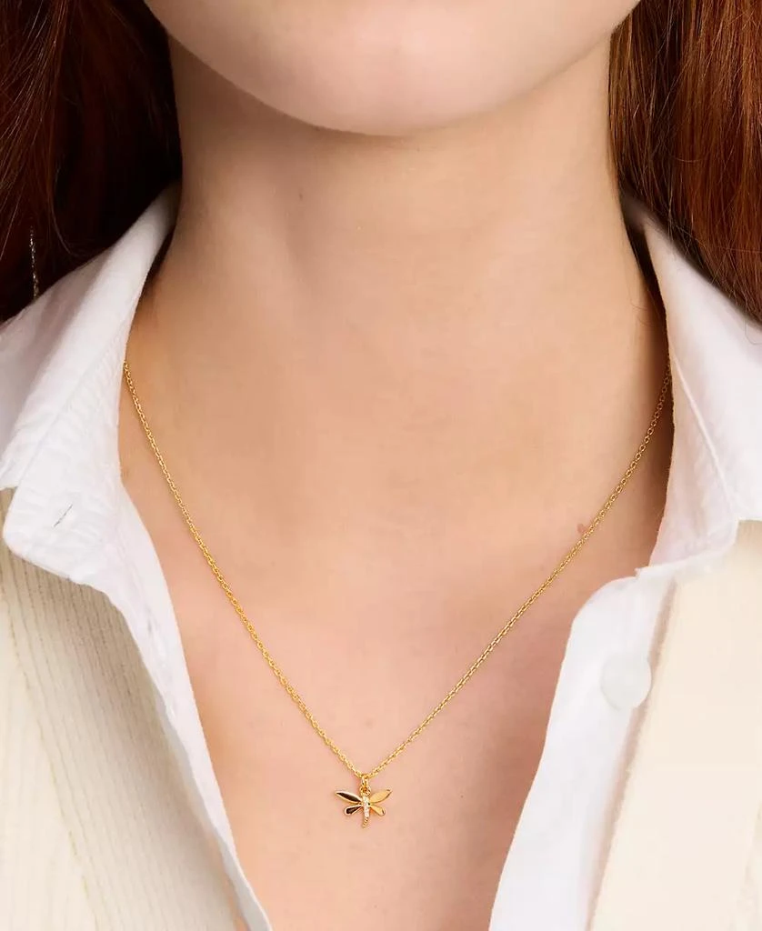Kate Spade Gold-Tone Pavé Dragonfly Pendant Necklace, 16" + 3" extender 3
