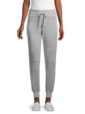 Calvin Klein Velour High-Waisted Joggers 1