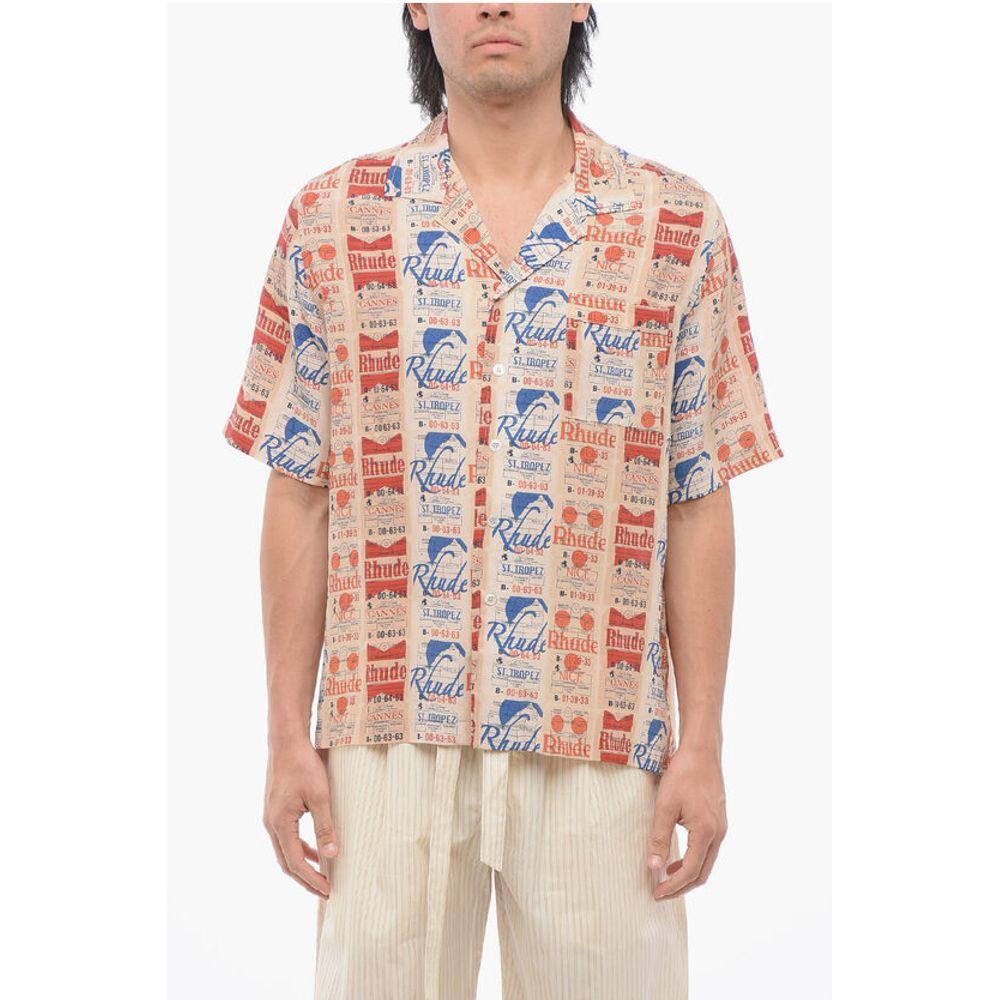 Rhude All-Over Printed Silk VOYAGE Men's Shirt