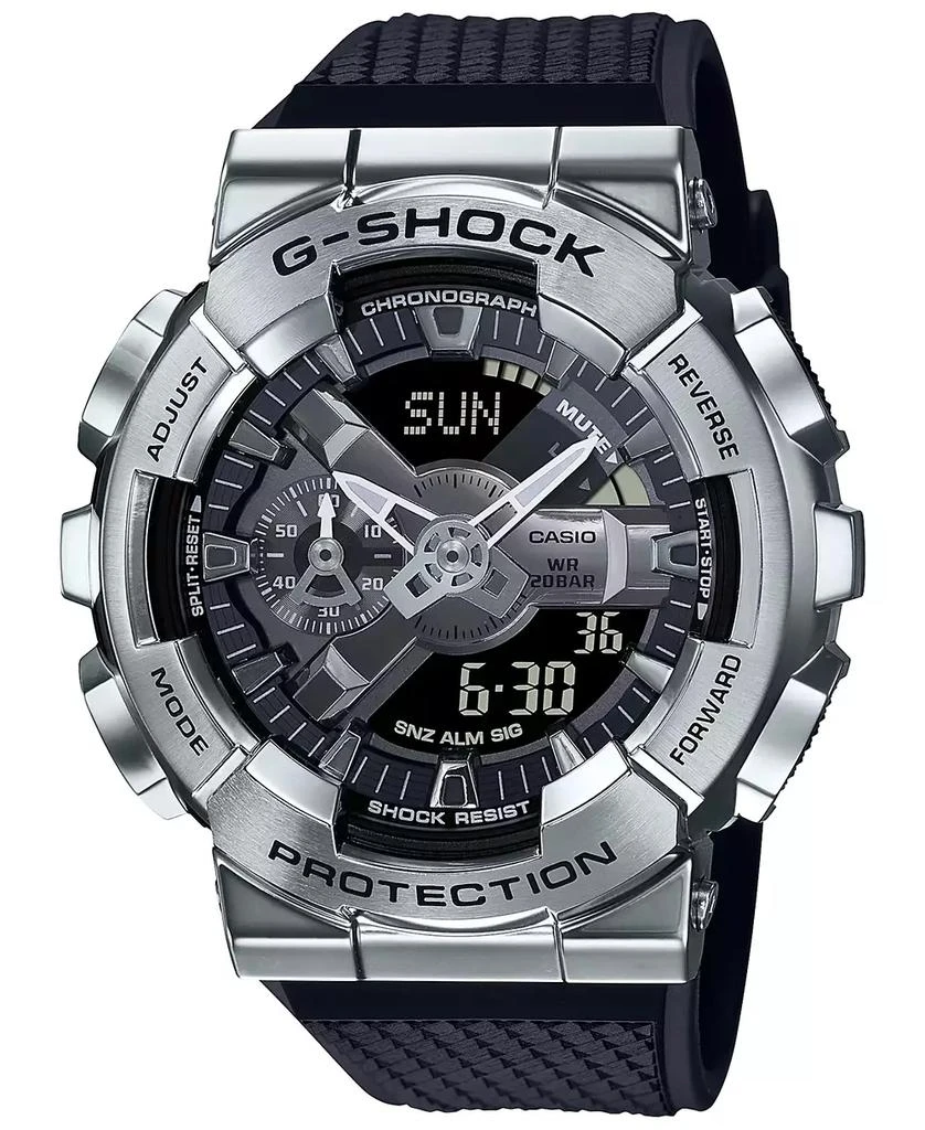 G-Shock Men's Analog-Digital Black Resin Strap 52mm, GM110-1A 1