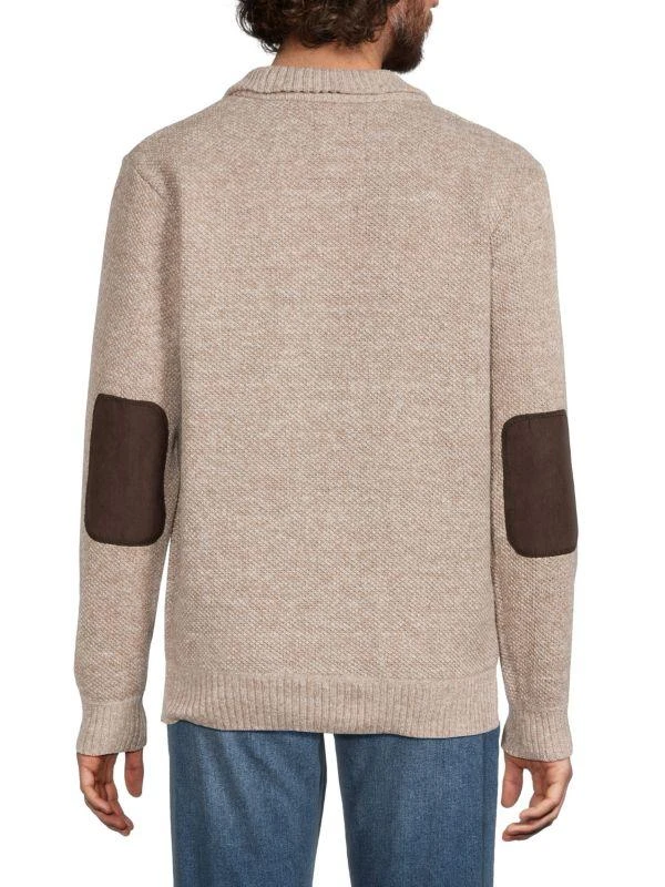 BUFFALO David Bitton Weebury Contrast Elbow Patch Sweater 2