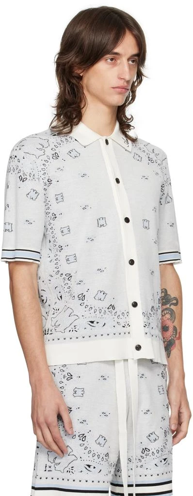 AMIRI White & Blue Bandana Shirt 2