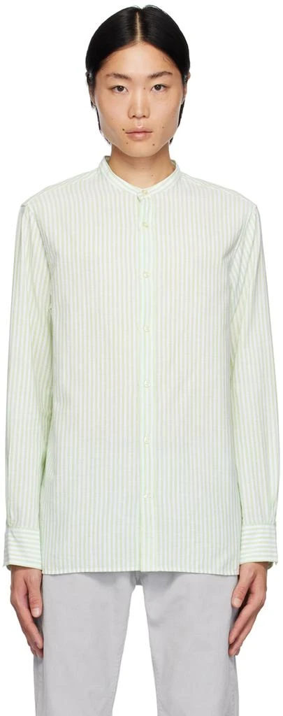 Officine Générale White & Green Gaston Shirt 1