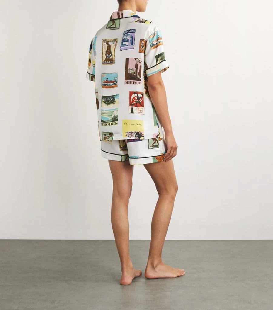 OLIVIA VON HALLE Silk Ingo Postcard Pyjama Set 3