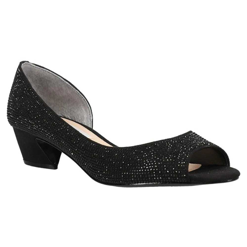 Nina Rossie Rhinestone Peep Toe Wedding Pumps 2