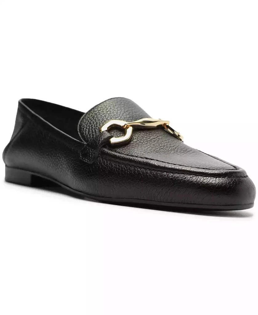 Arezzo Emma Horse Bit Pebble Leather Classic Loafers 1