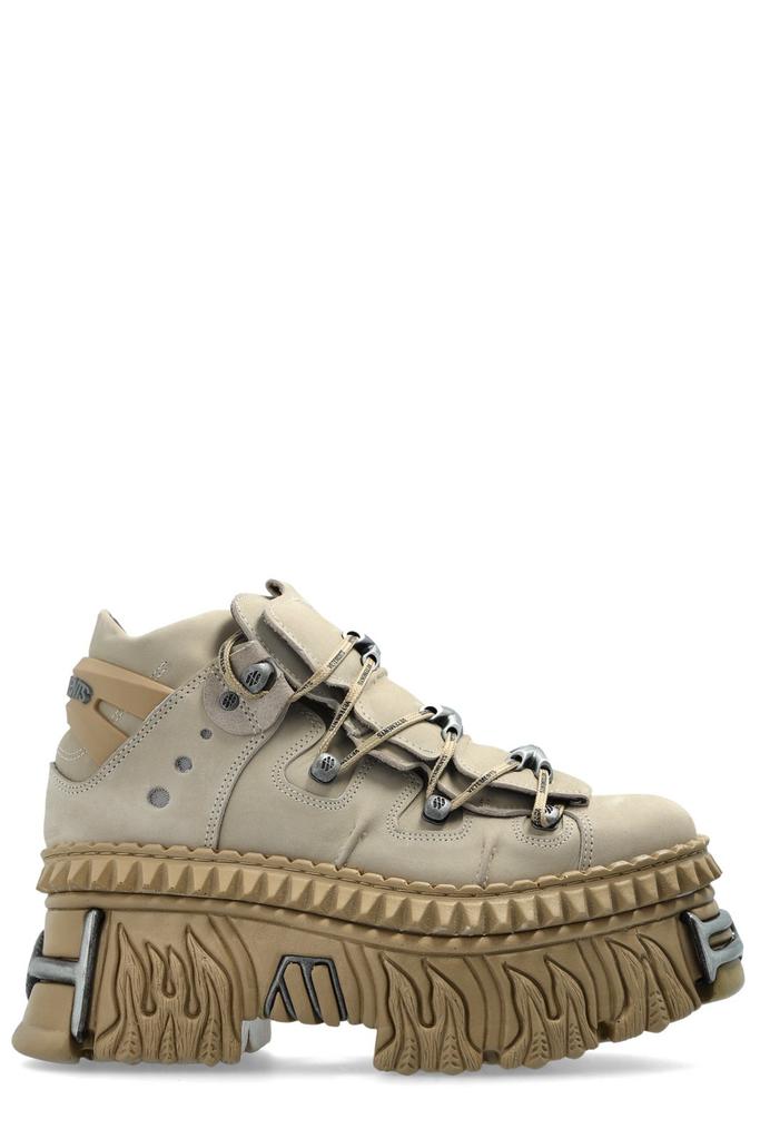 Shop Vetements X New Rock Logo Plaque Slip-On Boots on Sale at