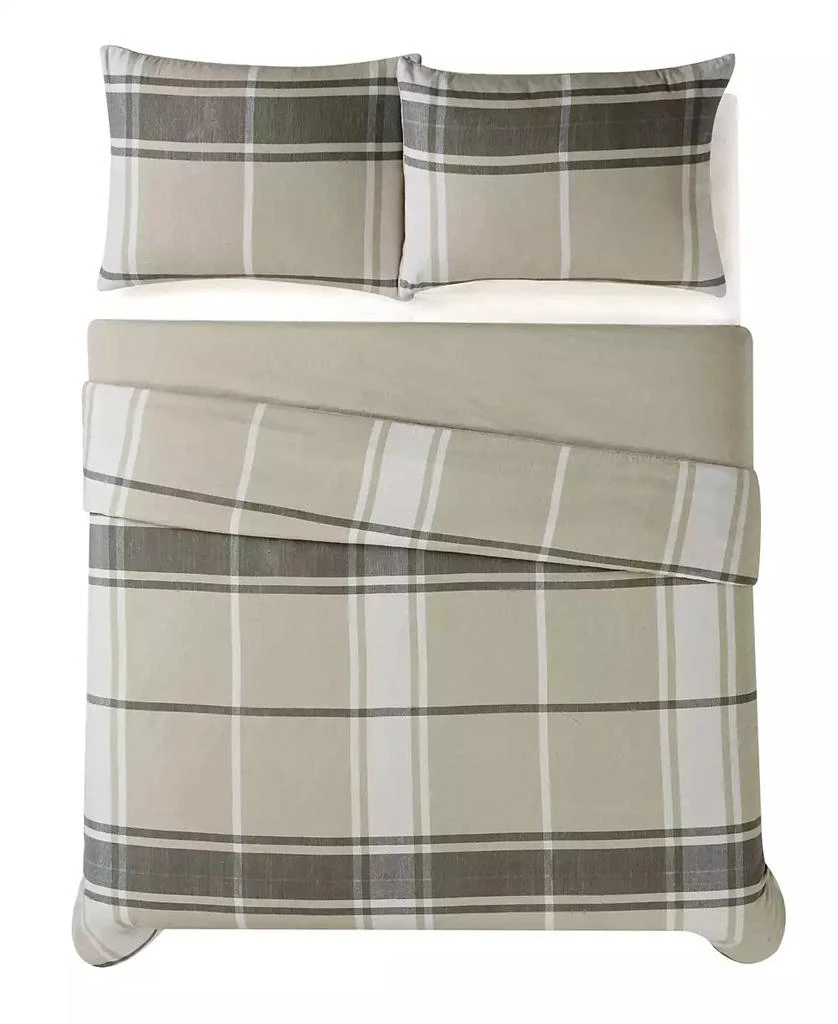 Macy's Preston Plaid 3 Piece Flannel Duvet Cover Set 2