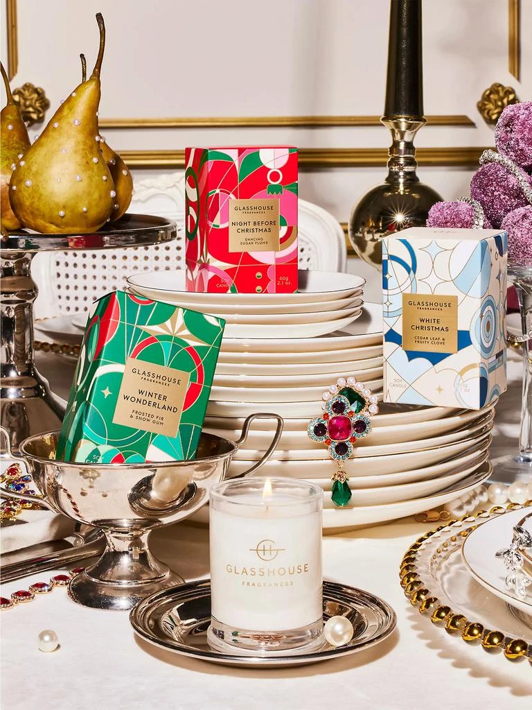 Glasshouse Fragrances Christmas 3-Piece Candle Set 3