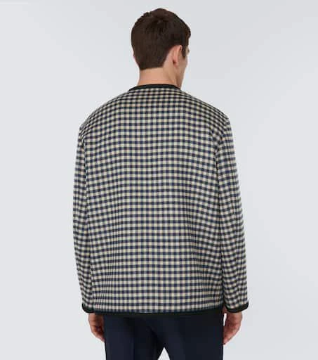 Gucci Interlocking G gingham wool jacket 4