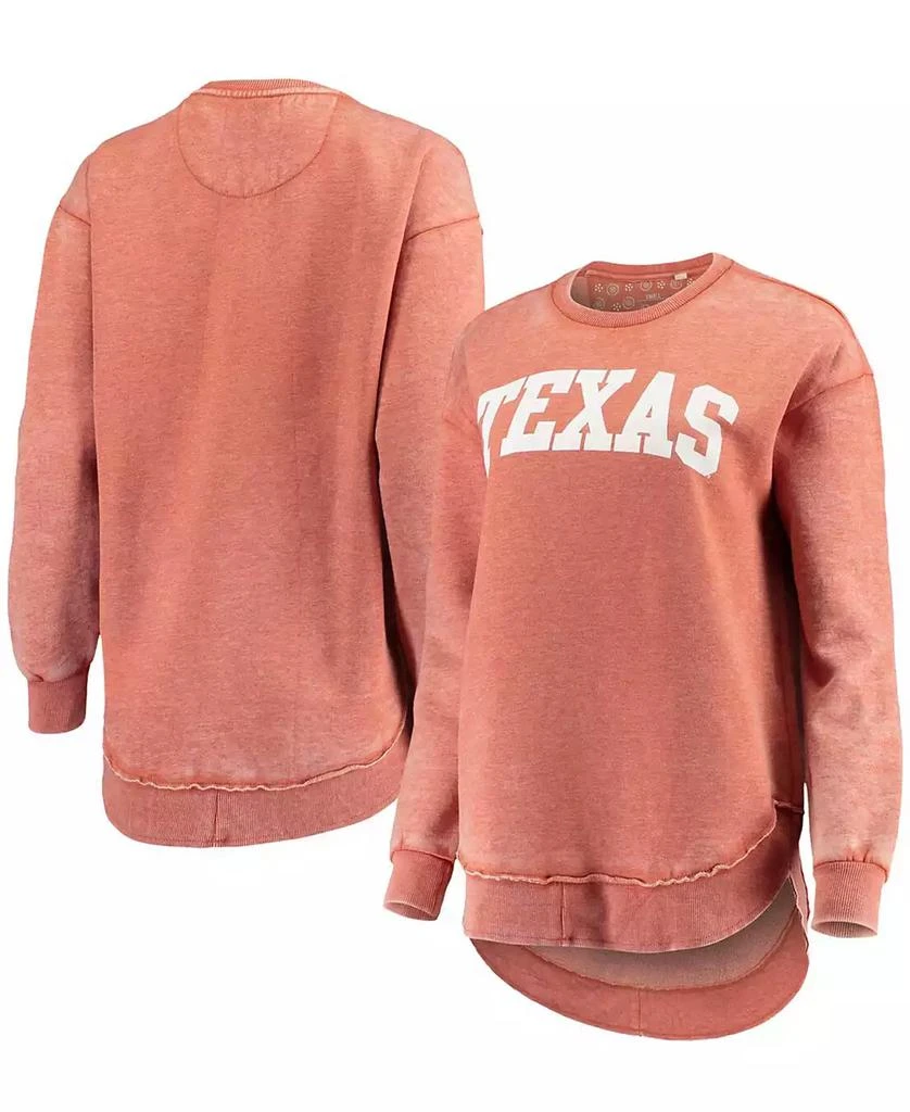 Pressbox Women's Texas Orange Texas Longhorns Vintage-Like Wash Pullover Sweatshirt 1