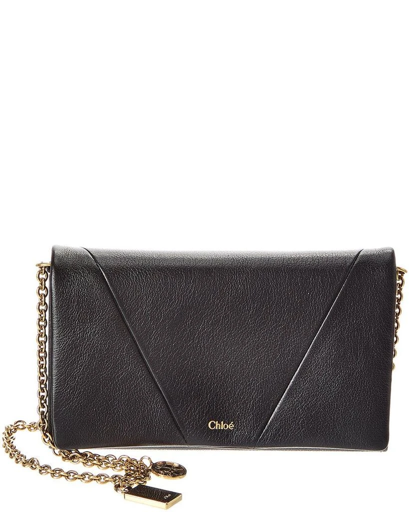 Chloé Spin Flap Leather Wallet On Chain 1