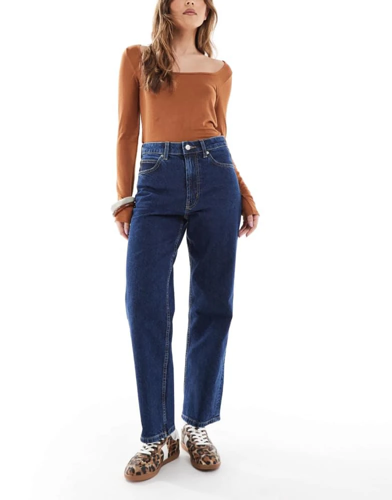ASOS ASOS DESIGN ankle grazer straight leg jeans in indigo - MBLUE 1