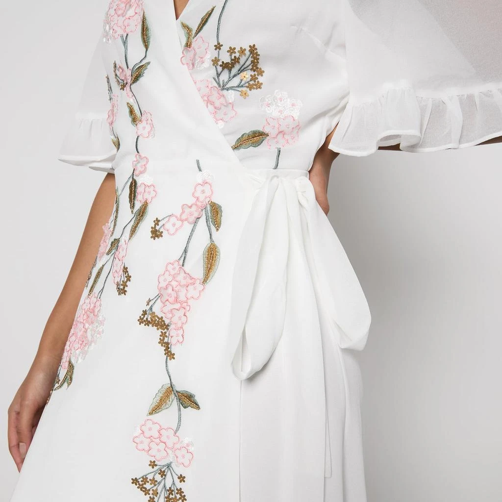 Hope & Ivy Hope & Ivy Amberley Embellished Chiffon Wrap Maxi Dress 4