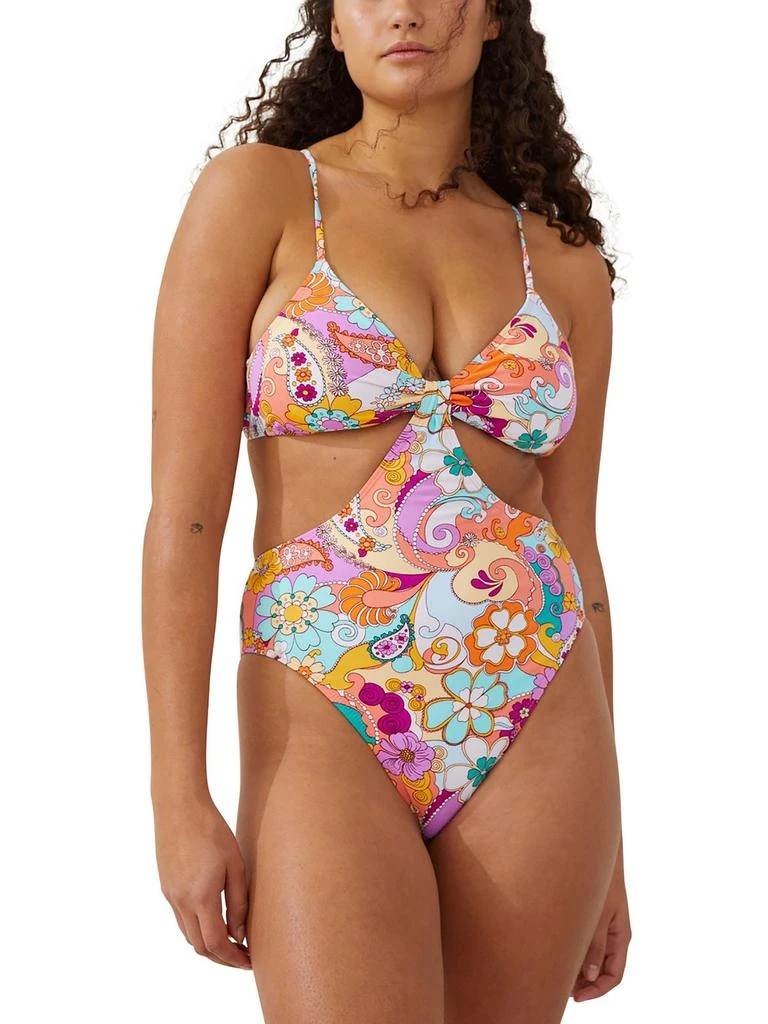 Cotton On Womens Cut-Out Knot One-Piece Swimsuit 1