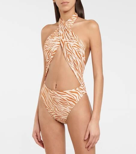Reina Olga Italian Stallion zebra-print swimsuit 2