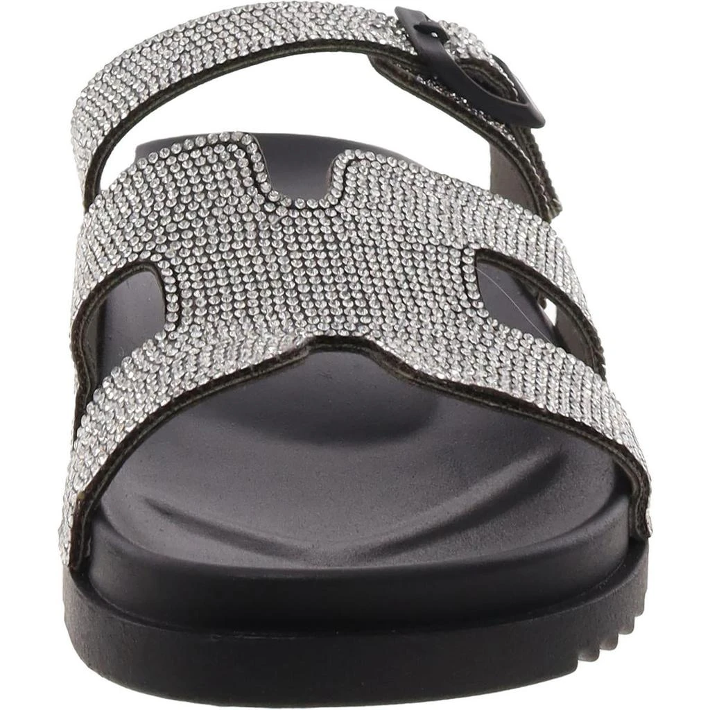 Madden Girl Darling Womens Rhinestone Footbed Slide Sandals 2