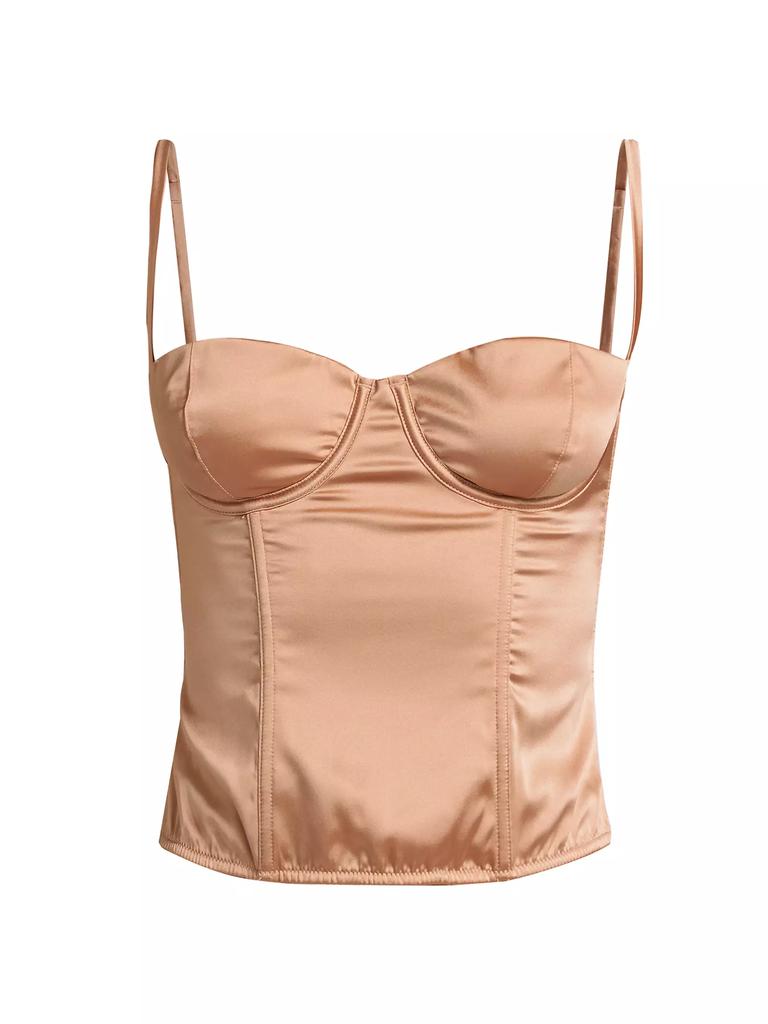 silk bustier top