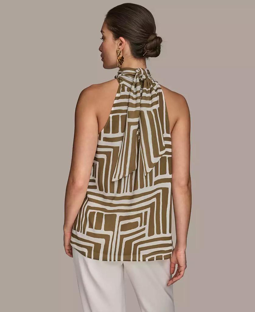 Donna Karan Women's High-Neck Printed Halter Top, Regular & Petite