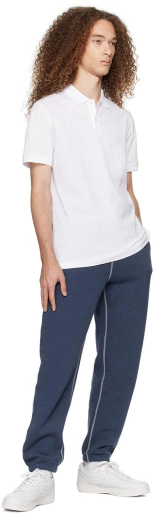 Sunspel White Two-Button Polo 4