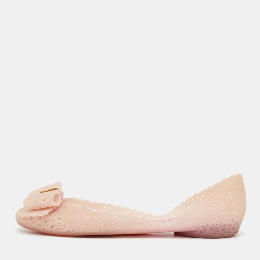 Salvatore Ferragamo Salvatore Ferragamo Beige Laser Cut Jelly Nilly Ballet Flats Size 36.5 1