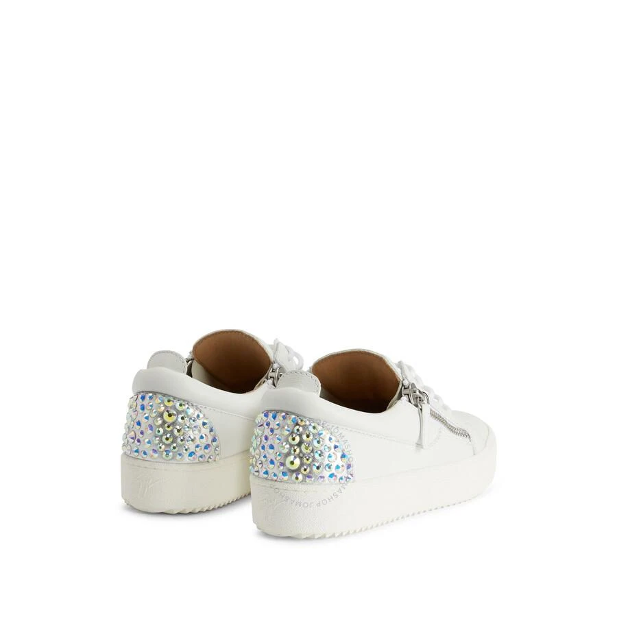 Giuseppe Zanotti Gail Rhinestone-Embellished Leather Sneakers 3
