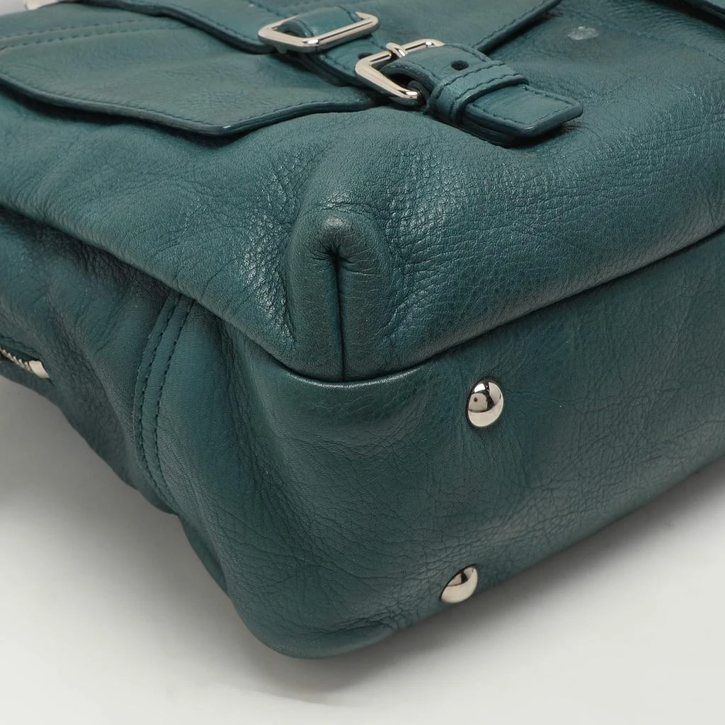 Yves Saint Laurent Yves Saint Laurent Green Leather Lover Satchel 14