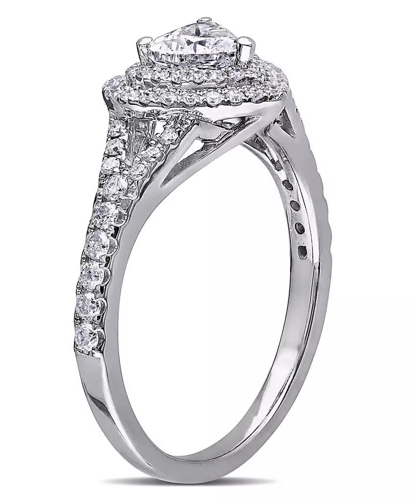 Macy's Certified Diamond (1 ct. t.w.) Heart-Shape Double Halo Engagement Ring in 14k White Gold 2