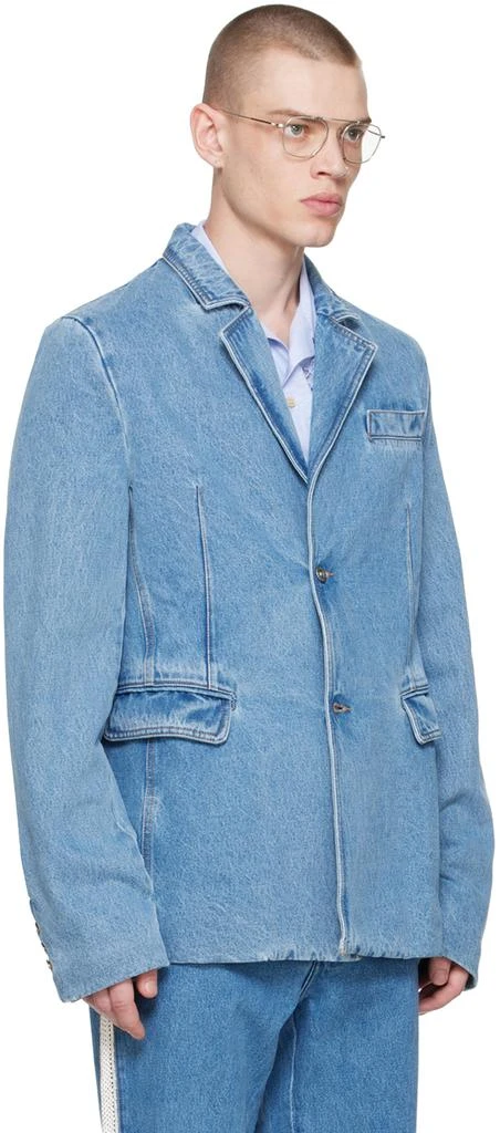 WALES BONNER Blue Eternity Denim Blazer 2