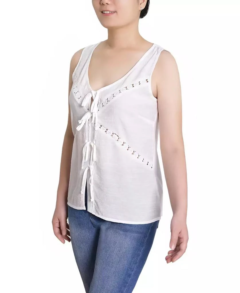 NY Collection Petite Sleeveless V Neck Blouse 3
