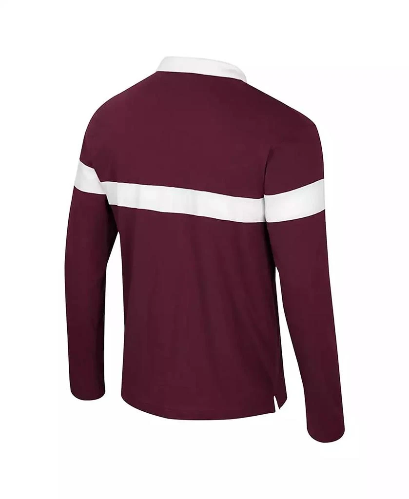 Colosseum Men's Maroon Texas A&M Aggies Too Cool for School Long Sleeve Polo Shirt 3
