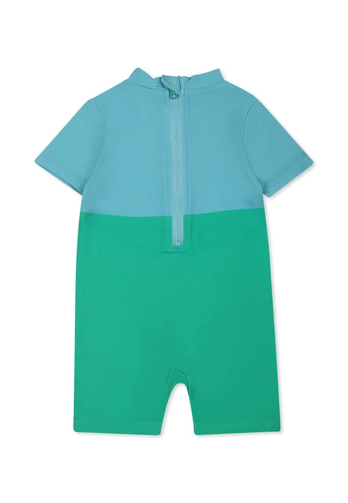 Stella McCartney Green Anti Uv Romper For Baby Boy With Frog 2